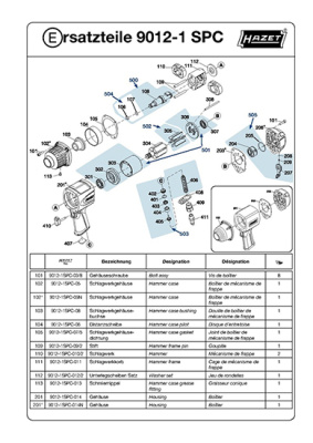 HAZET Фитинг корпуса ударного механизма для гайковерта 9012-1SPC  9012-1SPC-013