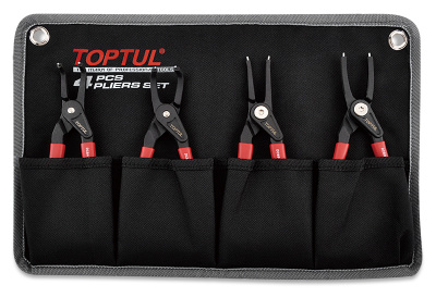 Набор съёмников стопорных колец усиленных 175 мм, 4 предмета на полотне TOPTUL GPAQ0402 Набор съёмников стопорных колец усиленных 175 мм, 4 предмета на полотне TOPTUL GPAQ0402