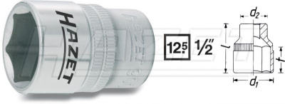 HAZET Головка 6-гранная 1/2"  36мм 900-36 HAZET Головка 6-гранная 1/2"  36мм 900-36